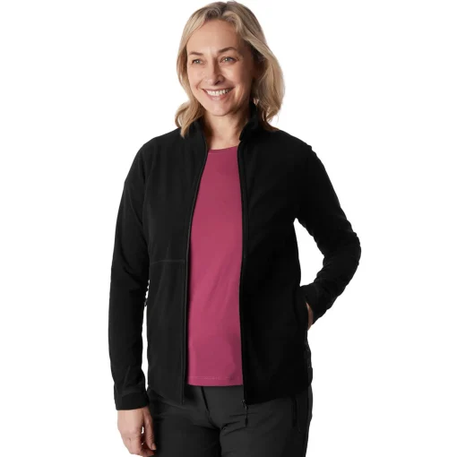 Women'S Microgrid Fleece Jacket Black