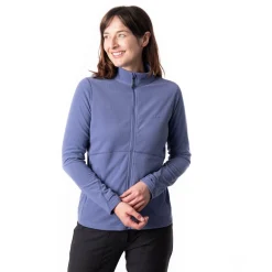 Women'S Microgrid Fleece Jacket Heather Blue