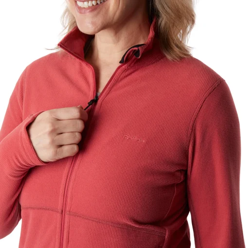 Women'S Microgrid Fleece Jacket Cardinal Pink
