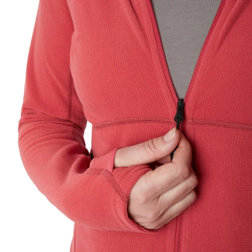 Women'S Microgrid Fleece Jacket Cardinal Pink