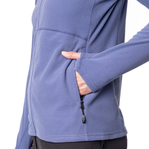 Women'S Microgrid Fleece Jacket Heather Blue
