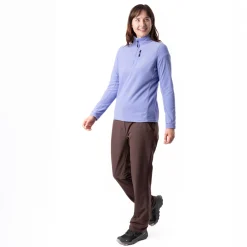 Women'S Microgrid Zip Neck Top Orchid Lilac