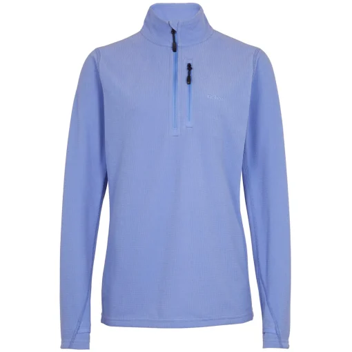 Women'S Microgrid Zip Neck Top Orchid Lilac