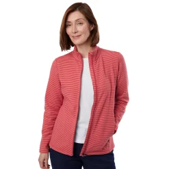 Women'S Radiant Stripe Jacket Cardinal Pink Stripe