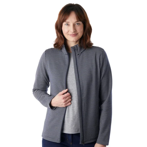Women'S Radiant Stripe Jacket True Navy Stripe