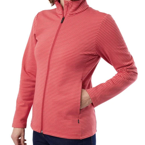 Women'S Radiant Stripe Jacket Cardinal Pink Stripe
