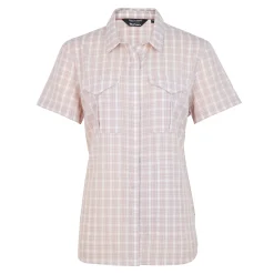 Women'S Sanctuary Shirt Short Sleeve Rose Pink Check