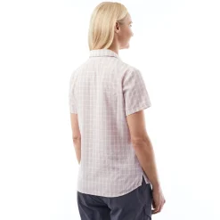 Women'S Sanctuary Shirt Short Sleeve Rose Pink Check