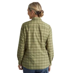 Women'S Savannah Long Sleeve Shirt Stone/Umber Green Check