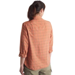 Women'S Savannah Long Sleeve Shirt Canyon Orange/Dune Check