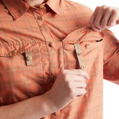 Women'S Savannah Long Sleeve Shirt Canyon Orange/Dune Check
