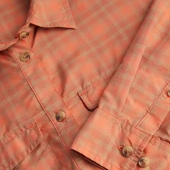 Women'S Savannah Long Sleeve Shirt Canyon Orange/Dune Check