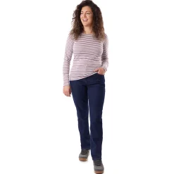 Women'S Shoreline Long Sleeve Top Ecru/Haze Purple Stripe