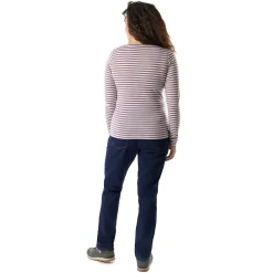 Women'S Shoreline Long Sleeve Top Ecru/Haze Purple Stripe