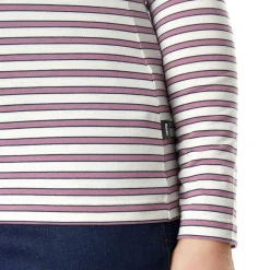 Women'S Shoreline Long Sleeve Top Ecru/Haze Purple Stripe