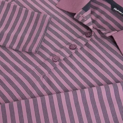 Women'S Shoreline Long Sleeve Polo Haze Purple/Navy Stripe