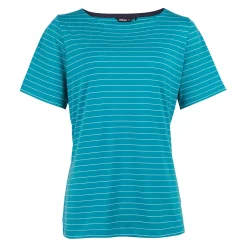Women'S Shoreline Short Sleeve Top Cove Blue/Ecru Stripe
