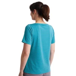Women'S Shoreline Short Sleeve Top Cove Blue/Ecru Stripe