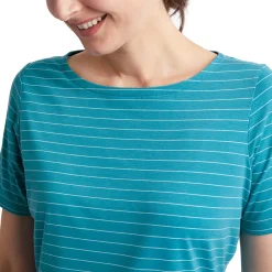 Women'S Shoreline Short Sleeve Top Cove Blue/Ecru Stripe