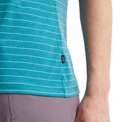Women'S Shoreline Short Sleeve Top Cove Blue/Ecru Stripe