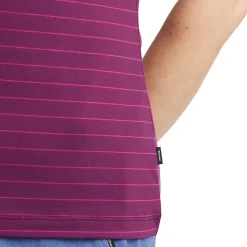 Women'S Shoreline Short Sleeve Top Plum Purple/Pink Stripe