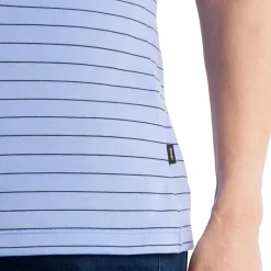 Women'S Shoreline Short Sleeve Top Orchid Lilac/Navy Stripe