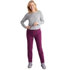 Women'S Stretch Bags Trousers Plum Purple